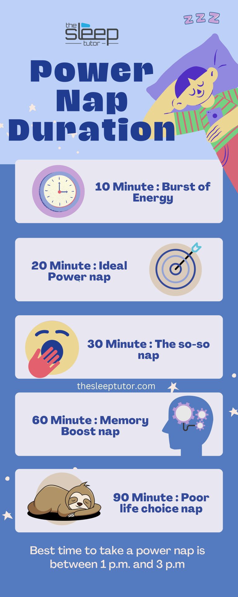 power nap duration when to power nap ideal time infographic